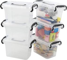 img 3 attached to Fiaze Plastic Storage Multi Purpose 6 Pack