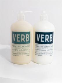 img 1 attached to 💦 Revitalize and Protect: Verb Hydrate Shampoo & Conditioner Set, Mild, Color Safe, and Cleanse 1L