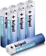 kripol 8 pack aaa nimh rechargeable batteries - 1000mah 1.2v for panasonic cordless phone logo
