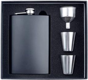 img 4 attached to 🥃 Pocket Hip Flask 8 Oz: Leak Proof, Stainless Steel Liquor Flask with Funnel - Great Gift for Men and Women, Matte Black