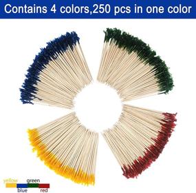 img 1 attached to 🔵 BLUE TOP Wood Frill Picks Toothpicks 4 Inch Pack 1000 – Perfect for Fruit, Appetizers, Club Sandwiches, and Parties!