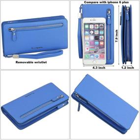 img 1 attached to 📱 Leather Cellphone Holders for Women - Wristlet Handbags & Wallets Combo