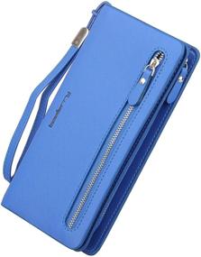 img 4 attached to 📱 Leather Cellphone Holders for Women - Wristlet Handbags & Wallets Combo