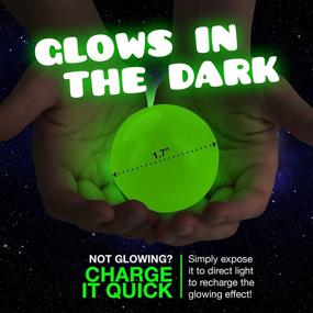 img 2 attached to Glow in The Dark Sticky Balls - Fidget Pack of 8 - Squishy Sensory Ball Stress Toys - Sticks to Ceiling and Wall - Stress Relief Gifts, Party Supplies, Anxiety Relief Items for Kids and Adults