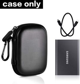 img 1 attached to 🔐 Portable SSD Case for Samsung T7 / T7 Touch - 500GB, 1TB, 2TB USB 3.2 External Solid-State Drive. Protective Travel Storage Bag, Ideal for USB Cables and Accessories (Box Only)