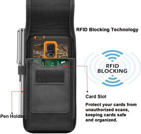 img 3 attached to 📱 Takfox Phone Holster: Secure Belt Clip Holder for Samsung Galaxy S20 Ultra, S20 Plus, S21 & More - Card Holder Included, Black