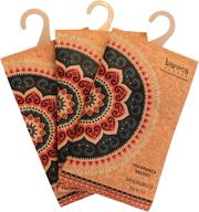 🌿 invigorate your space with karma scents premium sandalwood scented sachets -12 bags for drawers, closets, and cars logo