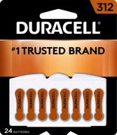 🔋 durable duracell hearing aid batteries size 312 (brown) - long lasting & easytab technology - 24 count logo