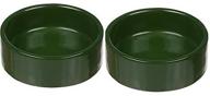 🍀 moss green small ceramic terrarium dishes - set of 2, 3" diameter x 1" high logo