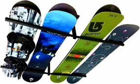 img 1 attached to 🏔️ Maximize Space with StoreYourBoard Ski and Snowboard Ceiling Storage Rack: Hi Port 2 Overhead Hanger Mount - Ideal Home and Garage Organizer