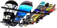 🏔️ maximize space with storeyourboard ski and snowboard ceiling storage rack: hi port 2 overhead hanger mount - ideal home and garage organizer логотип