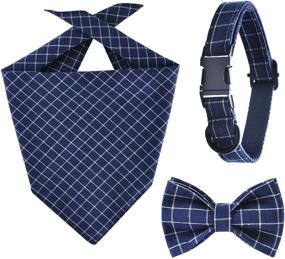 img 4 attached to 🐾 Bowite Elegant Dogs Collar Set: Bowtie, Bandanas, and Quick Release Buckle for Comfortable & Adjustable Collars Scarf - Perfect Pet Gift for Small, Medium & Large Dogs and Cats