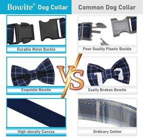 img 1 attached to 🐾 Bowite Elegant Dogs Collar Set: Bowtie, Bandanas, and Quick Release Buckle for Comfortable & Adjustable Collars Scarf - Perfect Pet Gift for Small, Medium & Large Dogs and Cats