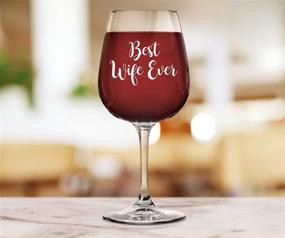 img 2 attached to Top Rated Wife's Wine Glass - Exclusive Gifts for Christmas or Anniversary - Trendy Xmas Presents from Husband, Hubby - Fun Birthday Idea for Her, the Mrs, Wifey - 13oz Novelty Newlywed Gift