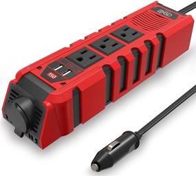 img 4 attached to 🚘 High-Performance 150W Car Power Inverter for 12V DC to 110V AC Conversion - 3 AC Outlets, 2 Quick Charger 2.4A USB Ports, and Cigarette Lighter Socket Charger Adapter