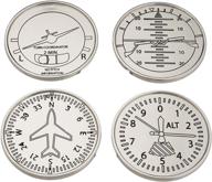 ✈️ premium godinger silver art airplane coasters: set of 4 - stylish, practical & sophisticated logo