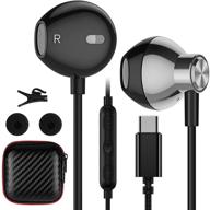 🎧 acaget usb c headphones - galaxy s21 ultra earbuds for android - wired earphone with semi-in-ear design - hifi stereo usb c earphones for samsung galaxy s21 plus, s20 fe, note 20, oneplus 9 pro - grey logo