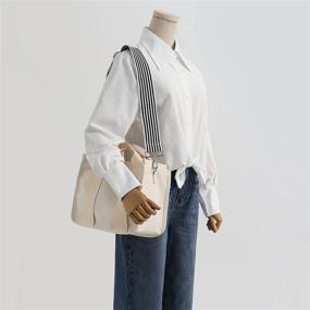 img 3 attached to 👜 Сумка-тоут Jeelow Canvas Crossbody для женщин, кошельки и сумки через плечо