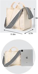 img 2 attached to 👜 Сумка-тоут Jeelow Canvas Crossbody для женщин, кошельки и сумки через плечо