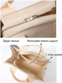 img 1 attached to 👜 Сумка-тоут Jeelow Canvas Crossbody для женщин, кошельки и сумки через плечо