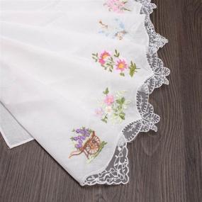 img 2 attached to Exquisite Embroidered Butterfly Assorted Portable Handkerchief: A Touch of Elegance on the Go!