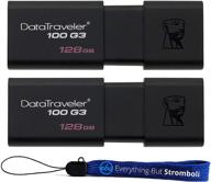 📷 2-портовое 128 гб kingston data traveler dt100 g3 3.0 usb флеш-накопитель высокой скорости (dt100g3) с ошейником everything but stromboli логотип