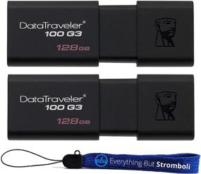 img 4 attached to 📷 2-портовое 128 ГБ Kingston Data Traveler DT100 G3 3.0 USB флеш-накопитель высокой скорости (DT100G3) с ошейником Everything but Stromboli