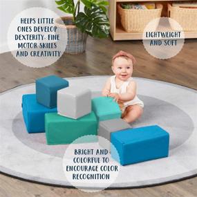 img 1 attached to 🧱 Exploring Fun and Creativity with ECR4Kids Softzone Building 7 Piece Contemporary Set