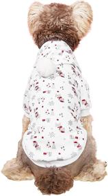 img 4 attached to 🎄 DroolingDog Pet Warm Hoodies for Small Dogs - Christmas Clothes