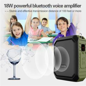 img 2 attached to 🎤 18W Waterproof Wireless Voice Amplifier Bluetooth Teacher Microphone - Portable Voice Enhancer Headset Mic, Rechargeable & Ideal for Classroom and Outdoor Use