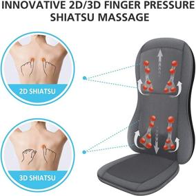 img 3 attached to 🧖 Ultimate Relaxation: Comfier Full Back Massager with Heat -Experience 2D/3D Shiatsu Massage with 10 Massage Nodes, Massage Chair Pad, Rolling Kneading Massage Pads for a Soothing Back Massage