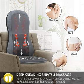 img 2 attached to 🧖 Ultimate Relaxation: Comfier Full Back Massager with Heat -Experience 2D/3D Shiatsu Massage with 10 Massage Nodes, Massage Chair Pad, Rolling Kneading Massage Pads for a Soothing Back Massage