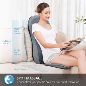 img 1 attached to 🧖 Ultimate Relaxation: Comfier Full Back Massager with Heat -Experience 2D/3D Shiatsu Massage with 10 Massage Nodes, Massage Chair Pad, Rolling Kneading Massage Pads for a Soothing Back Massage
