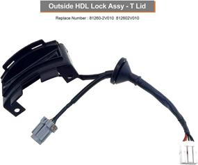 img 2 attached to Hyundai Veloster 2012-2017 Rear Hatch Handle Release Button Switch 81260-2V010, 🚗 Outside HDL Lock Trunk Latch with Camera, Tailgate Lid for 1.6L V4 Engine