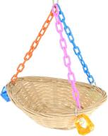 🐦 bamboo colorful chew swing hanging parrot quaker parrotlet budgie - 1914 basket swing bonka bird toys logo