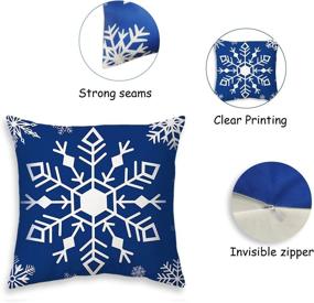 img 3 attached to Pillow Christmas Decorative Snowflakes Pattern