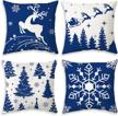 pillow christmas decorative snowflakes pattern logo