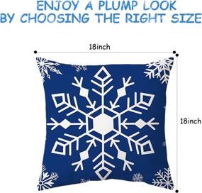 img 2 attached to Pillow Christmas Decorative Snowflakes Pattern