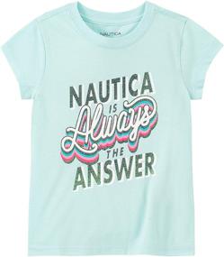 img 1 attached to Стильная графическая девчачья футболка Nautica Girls размер X Large - идеальная для модно одетых девочек.