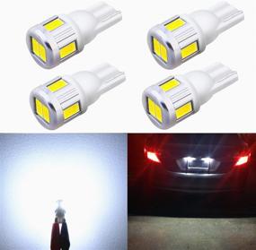 img 4 attached to 🔆 Alla Lighting 4x T10 194 168 LED Bulbs, 6500K Xenon White - Optimized for Parking, License, Interior Map, Dome, Trunk Lights - 12V 5630 SMD Replacement