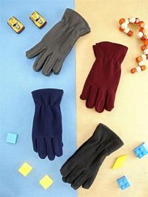 img 1 attached to ❄️ Polar Fleece Gloves for Boys' Winter Outfits, Ideal for Cold Weather