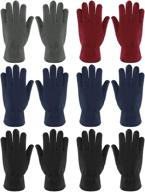 ❄️ polar fleece gloves for boys' winter outfits, ideal for cold weather logo