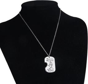 img 1 attached to 👵 FEELMEM Nana's Girl Heart Pendant Granddaughter Necklace: A Sentimental Grandma Necklace Set - Perfect Family Jewelry for a Memorable Birthday Gift