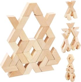 img 4 attached to 🧱 Versatile V Shape Building Stacking Set: Enhance Learning and Construction Skills