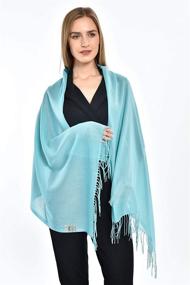 img 3 attached to 👗 Stylish Lightweight Pashmina Evening Dresses: Essential Fashion Accessories for Women