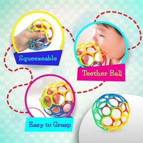 img 2 attached to 🎁 Sensory Toy Gift Set - Crinkle Baby Book, Ball Teether & Educational Soft Toys for Infants, Newborns, and 3-Year-Old Girls and Boys - Perfect for Tummy Time, Best Baby Shower and Christmas Gift