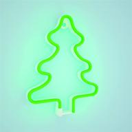 vibrant green christmas tree neon signs - led wall decor for kids room, bar, parties, and home - battery or usb operated neon light sign логотип