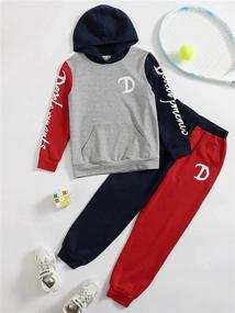 img 3 attached to Clothes Gradient Pullover Sweatshirt Elasticized Boys' Clothing