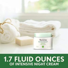 img 2 attached to 🌙 Aveeno Positively Radiant Intensive Night Cream with Total Soy Complex, Vitamin B3, Oil-Free, Non-Greasy, Hypoallergenic & Non-Comedogenic, 1.7 oz