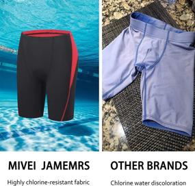 img 1 attached to MIVEI Boys Swim Jammers Swimsuit